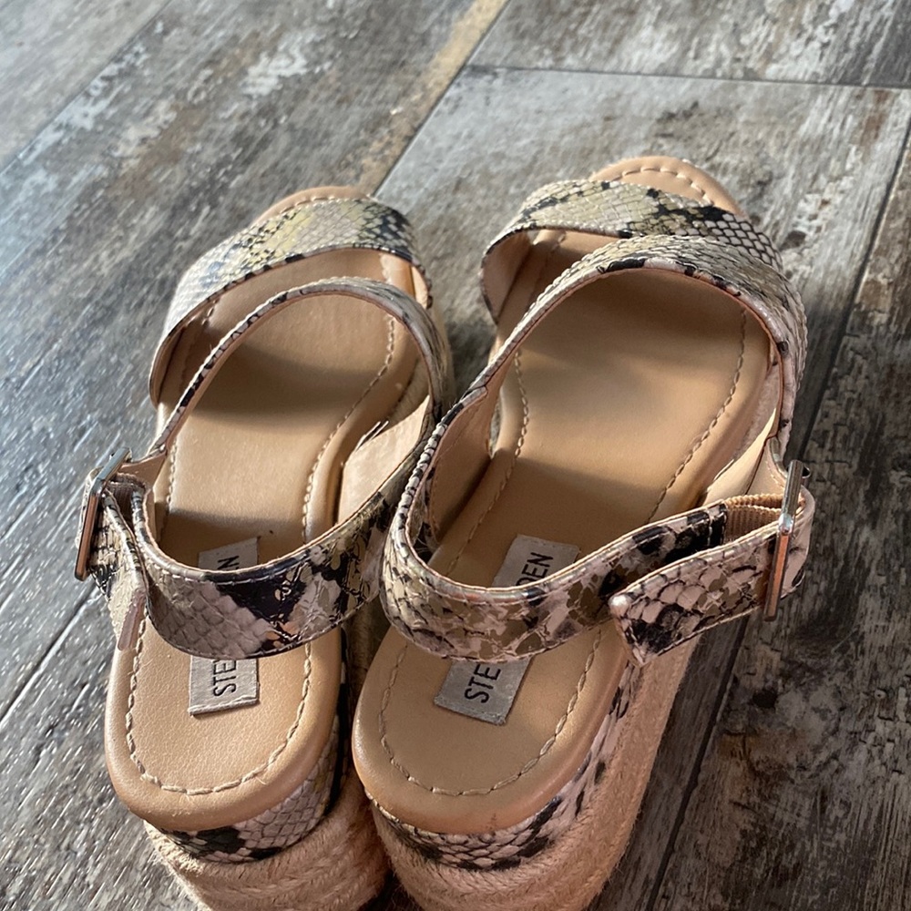 Steve Madden snakeskin platform sandals